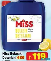 MİSS BULAŞIK DETERJANI 4 KG MİSS BULAŞIK DETERJANI 4 KG
